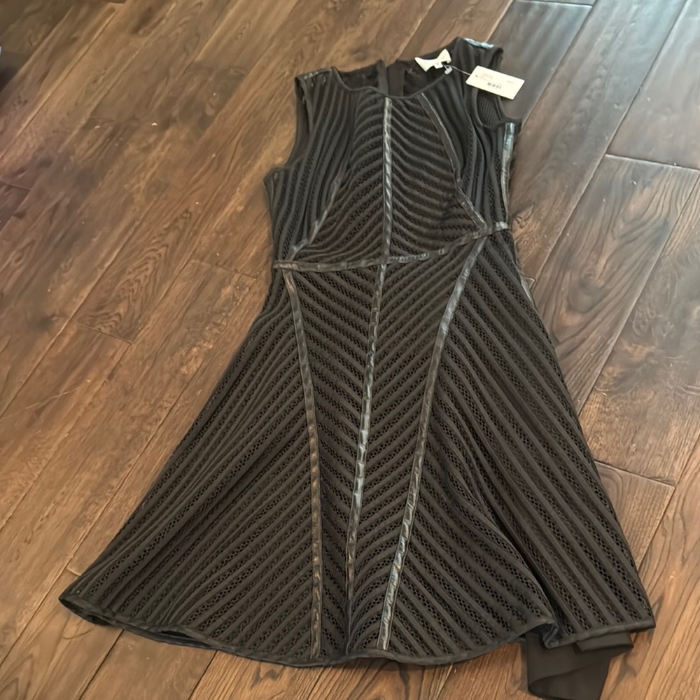 Milly of New York Black Fit and Flare Cocktail Dress
